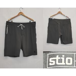 Stio Board Shorts Men's 40 10" Inseam Gray Quick Dry Swim Outdoor Pockets #W4725